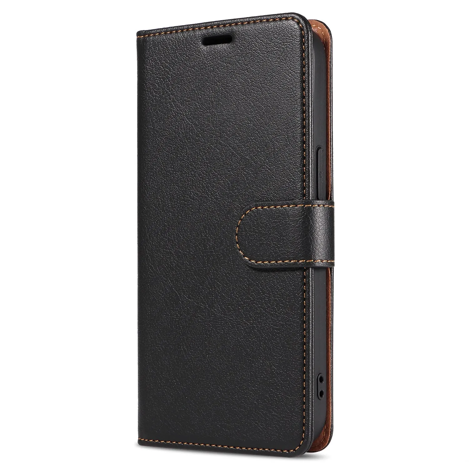 001 For iPhone 15 Pro RFID Blocking Wallet  Magnetic Closure Phone Case PU Leather Stand Cover