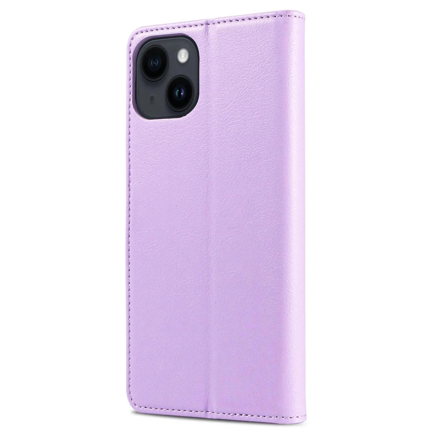 001 For iPhone 15 Pro RFID Blocking Wallet  Magnetic Closure Phone Case PU Leather Stand Cover