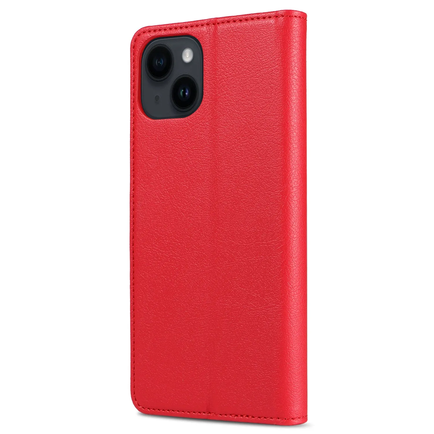001 For iPhone 15 Pro RFID Blocking Wallet  Magnetic Closure Phone Case PU Leather Stand Cover