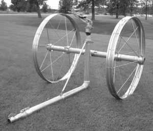 5057-4 - Big Gun Cart Assembly, Standard Profile, 57" Wheel, 4" Male Inlet