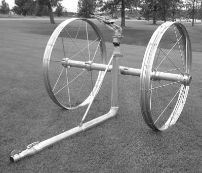 5057-4 - Big Gun Cart Assembly, Standard Profile, 57" Wheel, 4" Male Inlet