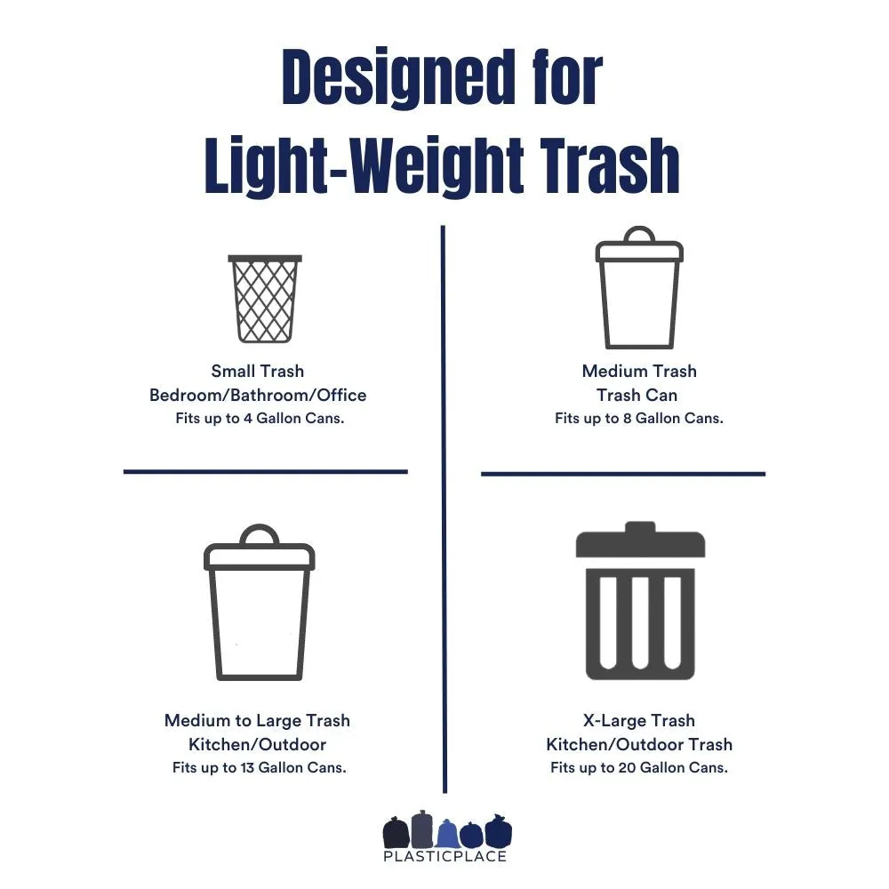6 Gallon Trash Bags - 6 Micron - 100/Case