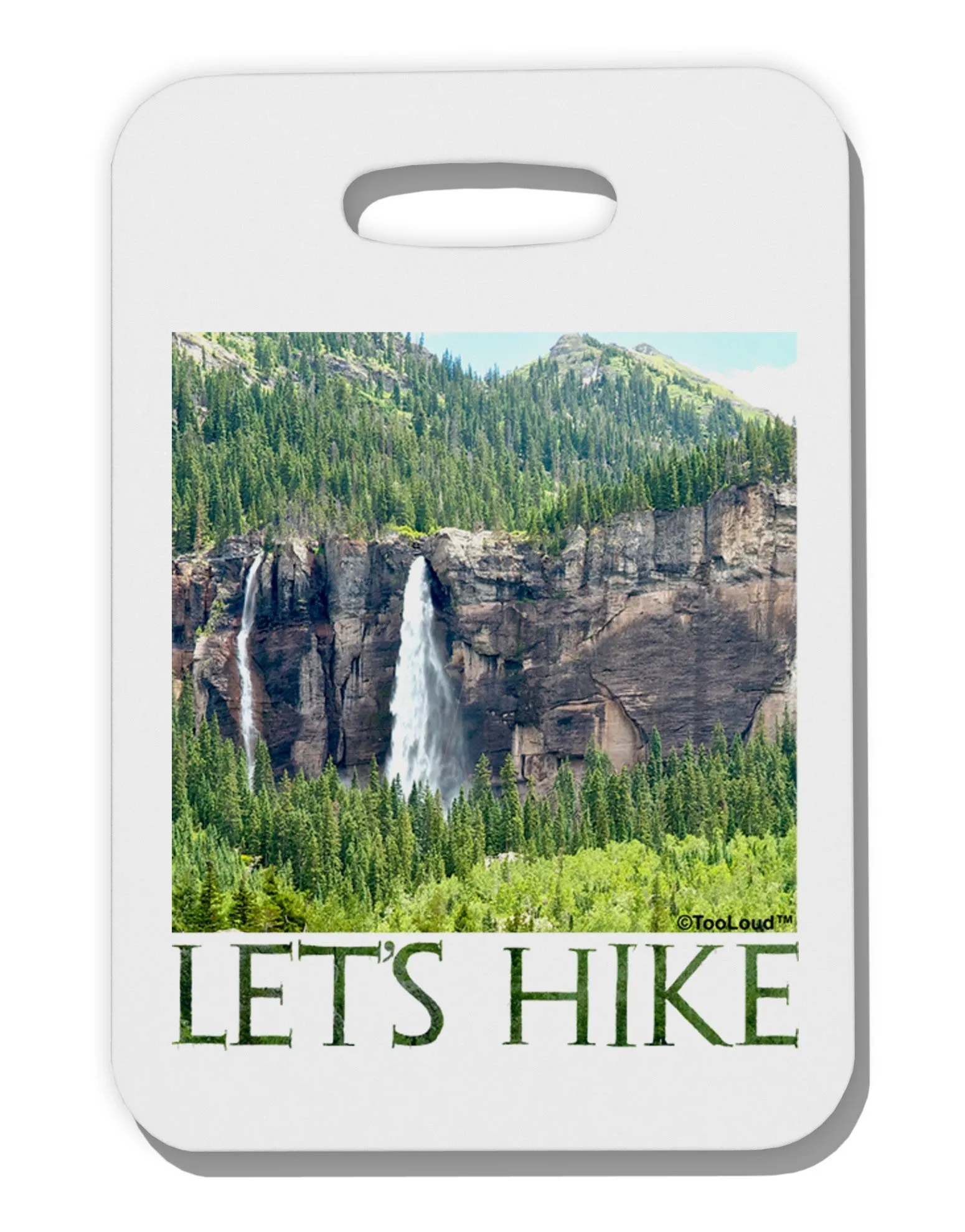 Beautiful Cliffs - Lets Hike Thick Plastic Luggage Tag by