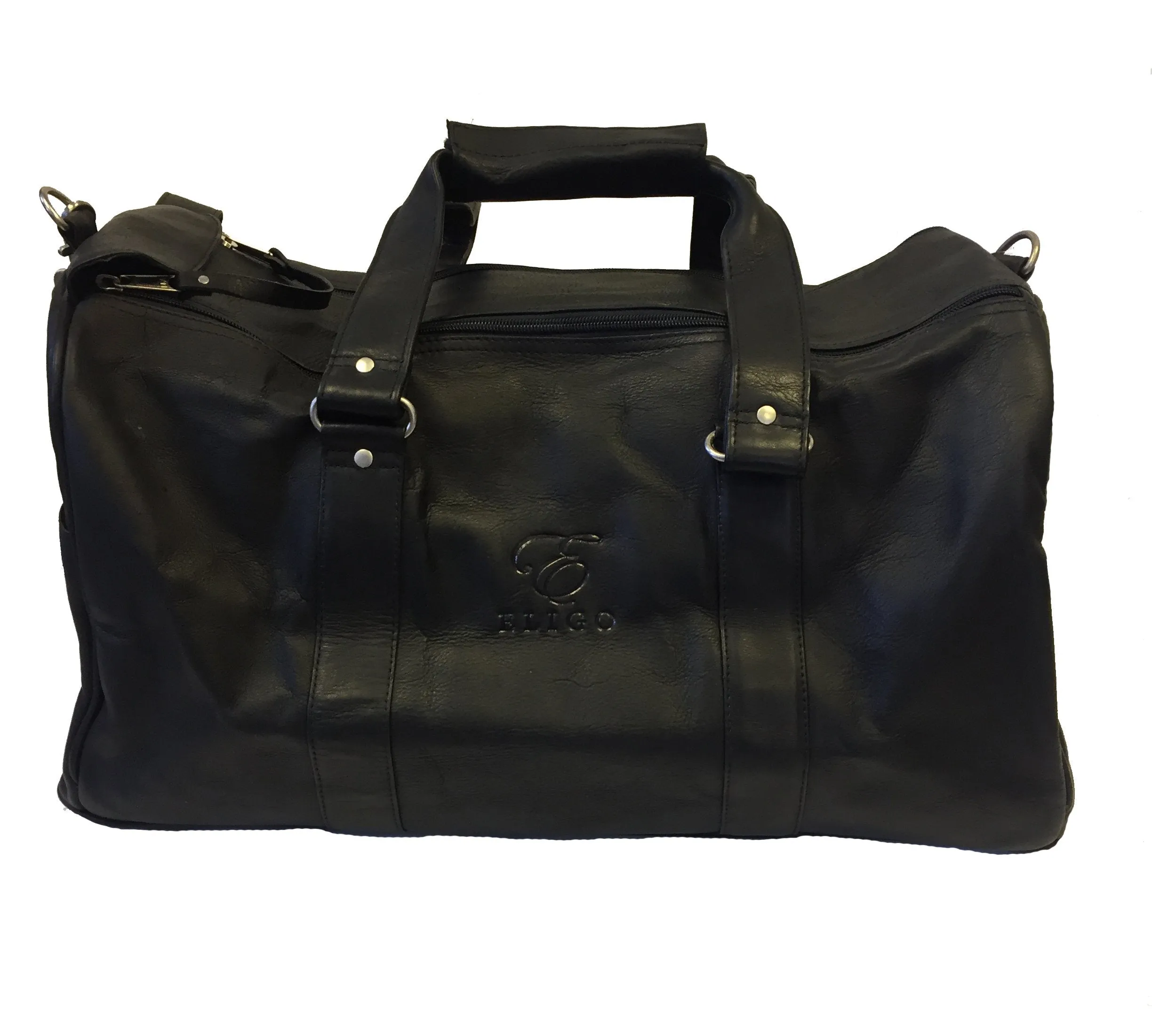 Black Leather Duffle