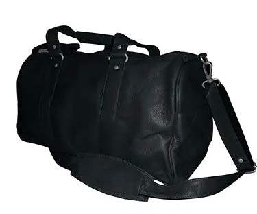Black Leather Duffle