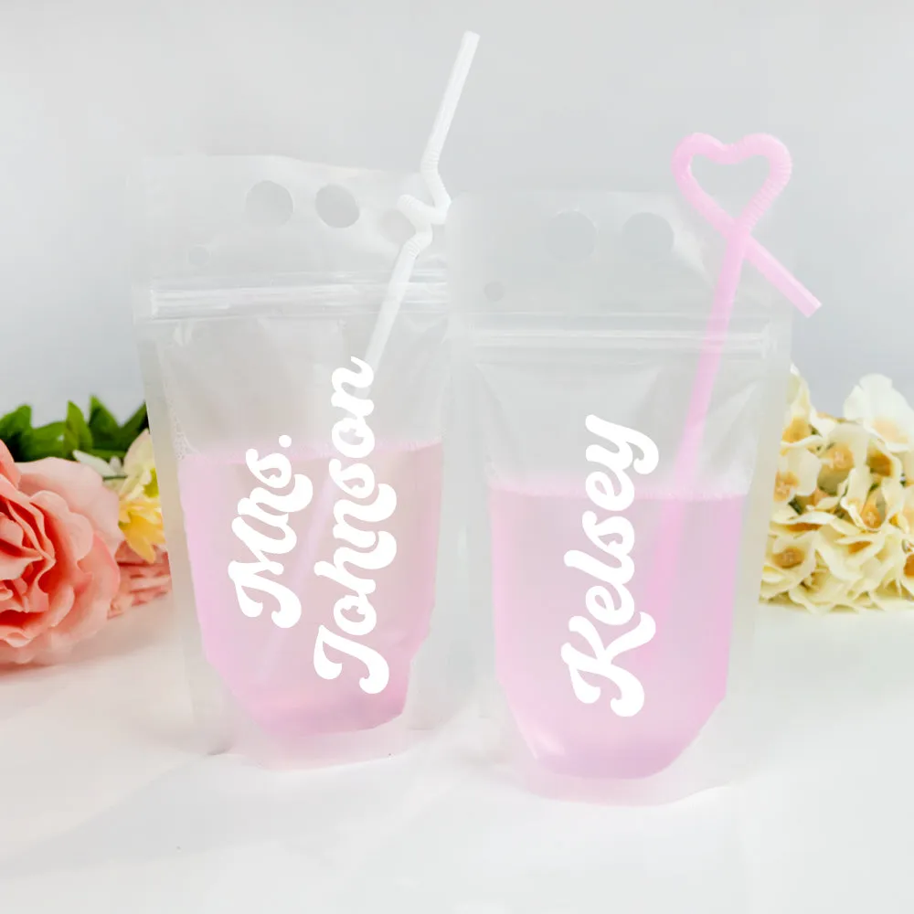 Bridal Party Drink Pouches