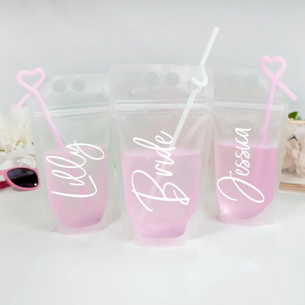 Bridal Party Drink Pouches