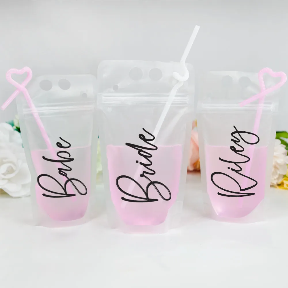 Bridal Party Drink Pouches