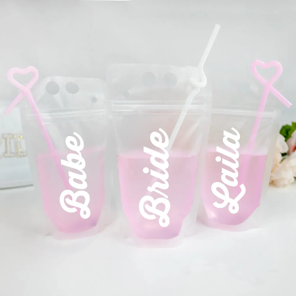 Bridal Party Drink Pouches
