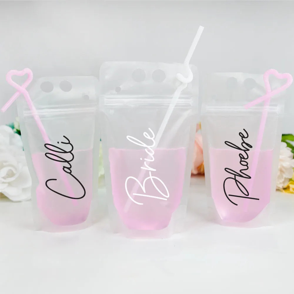 Bridal Party Drink Pouches