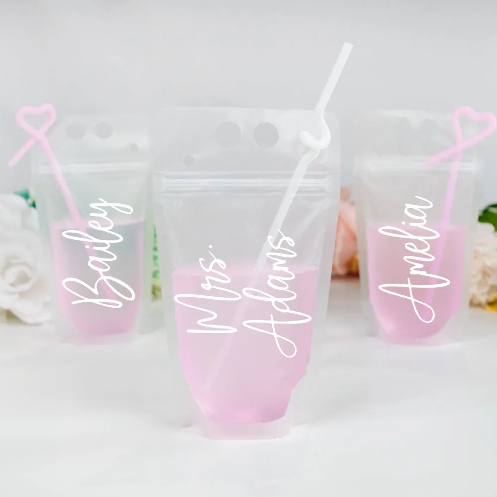 Bridal Party Drink Pouches
