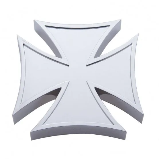 Chrome Iron Cross Hub Cap Spinner Only