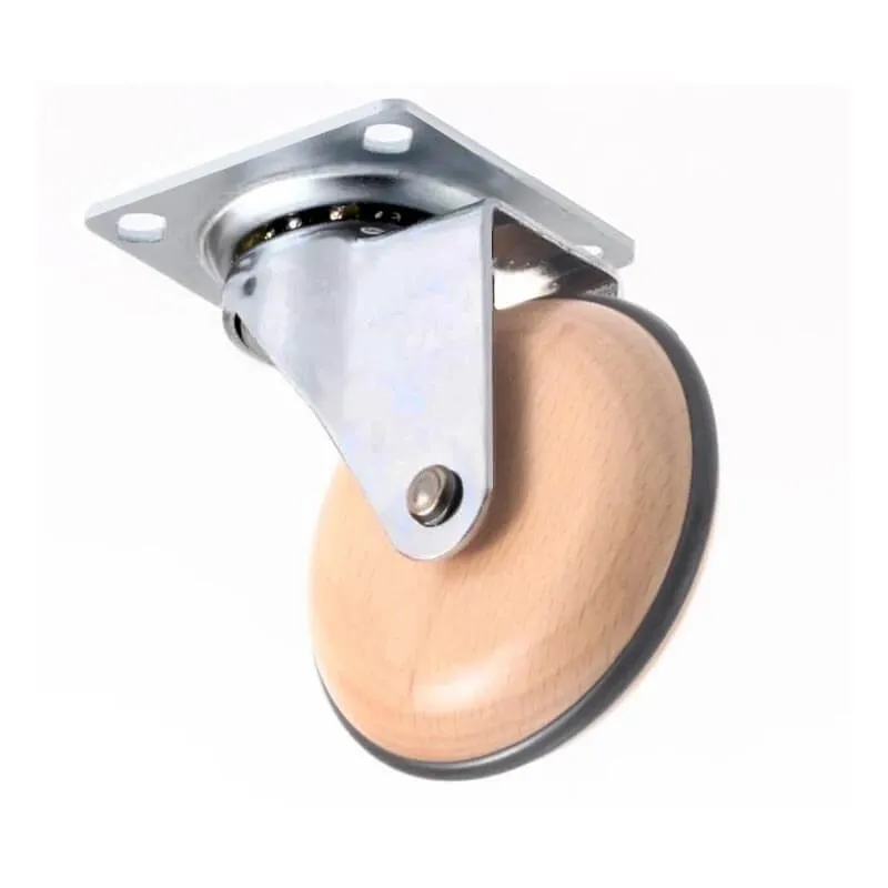 Contemporary Wood Wheel Caster