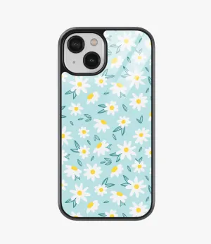 Daisy Art Floral Glass Case