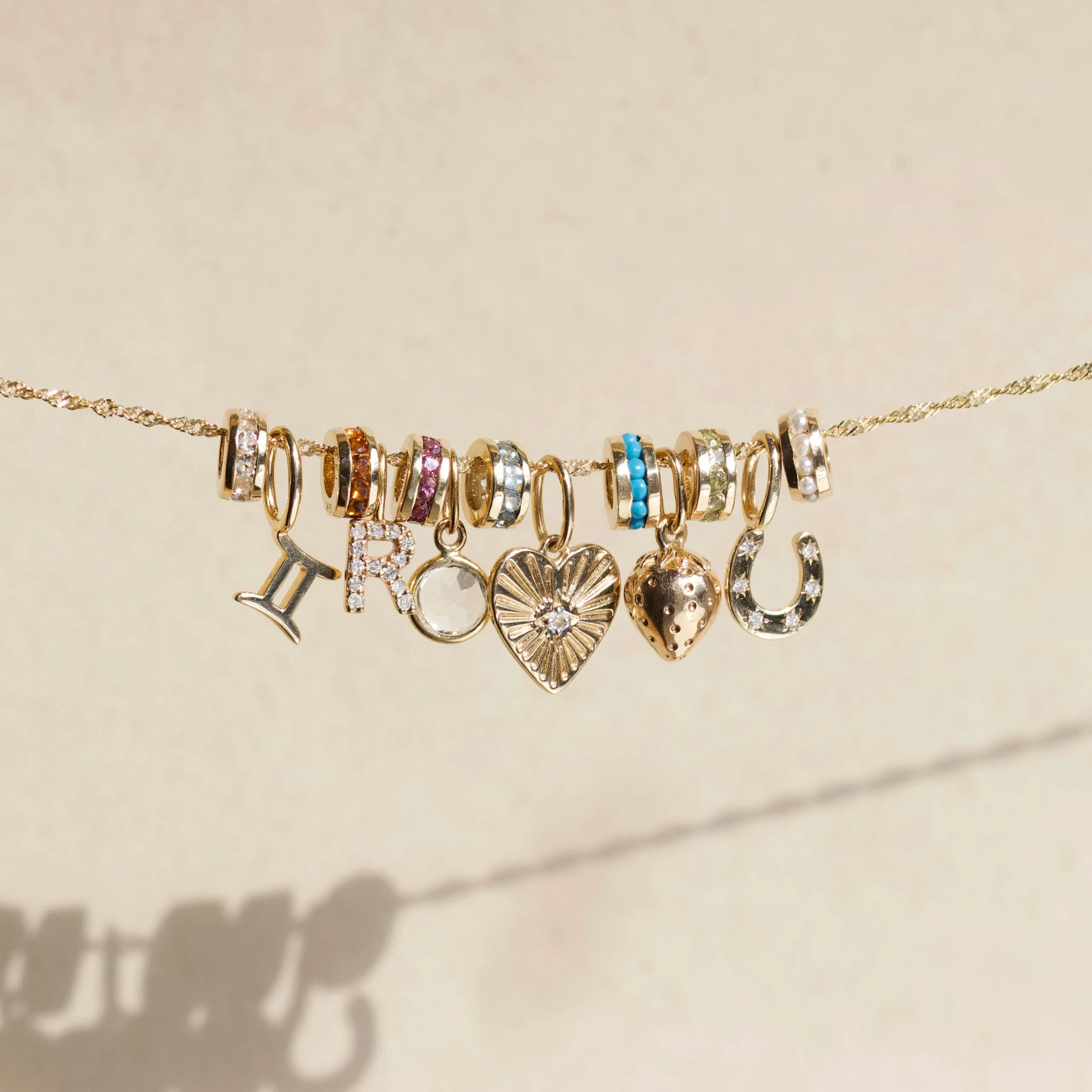 Diamond Heart Charm