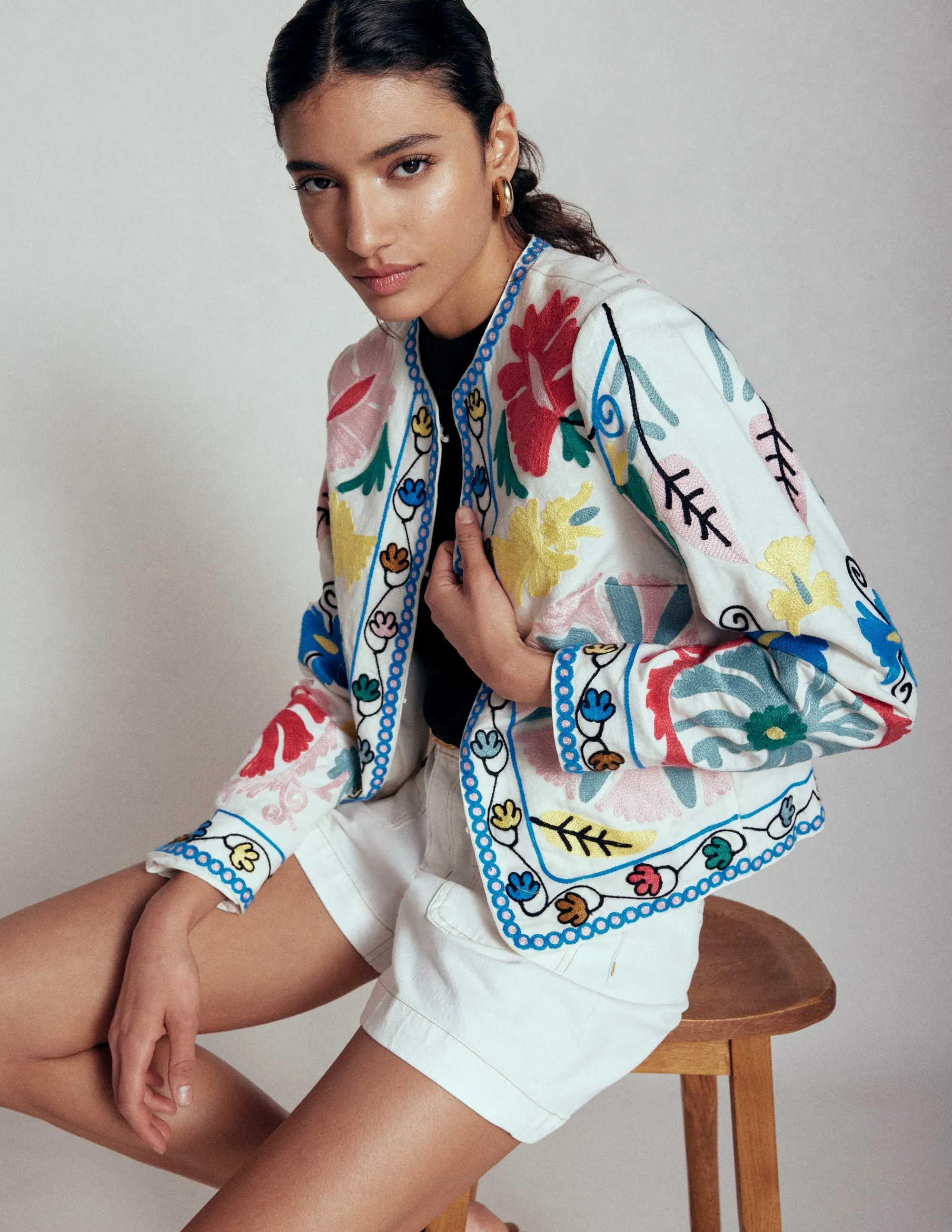 Embroidered Item Jacket-Multi Embroidery
