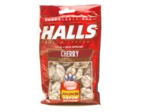 Halls Cherry Cough Drop Bags