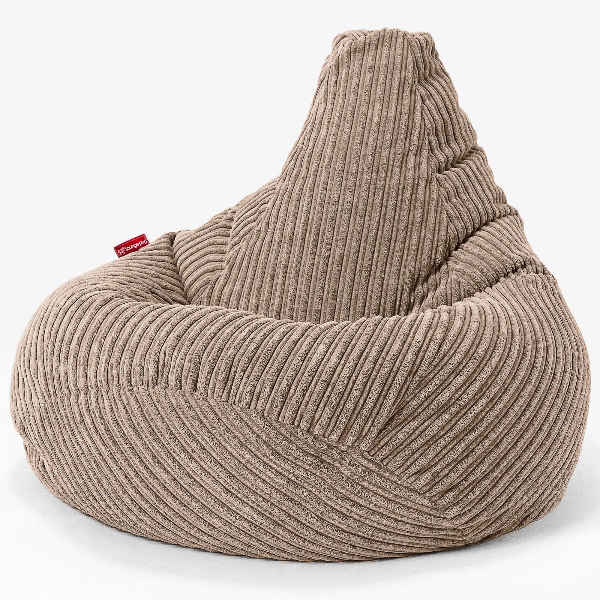 Highback Bean Bag Chair - Cord Sand