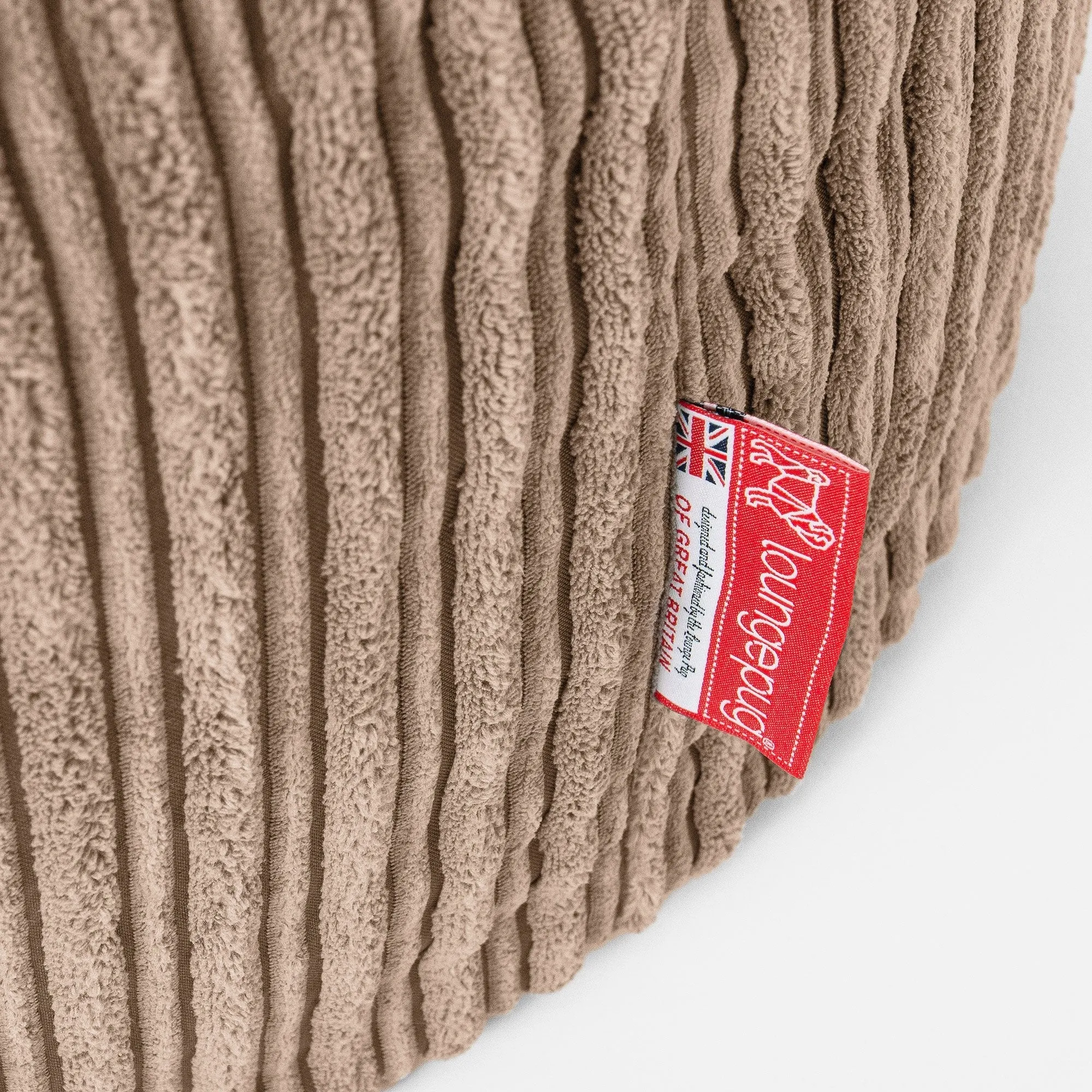 Highback Bean Bag Chair - Cord Sand