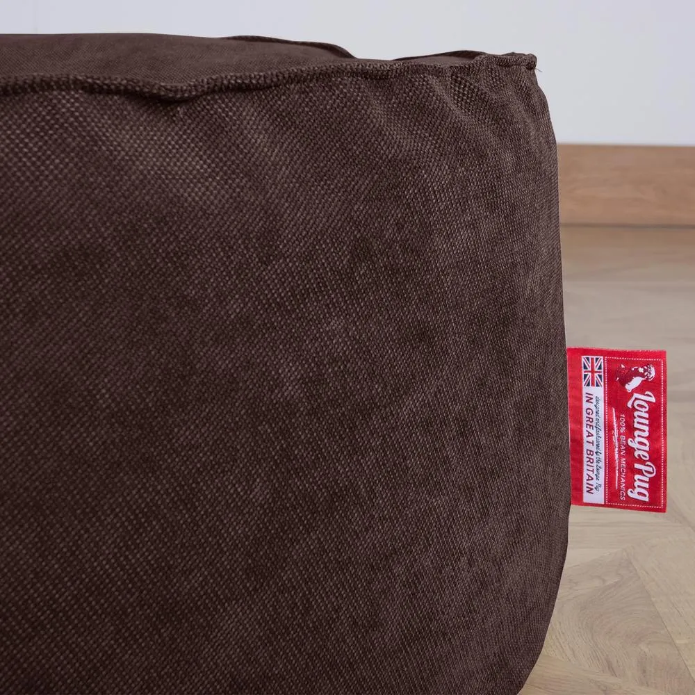 Highback Bean Bag Chair - Flock Chocolate Brown