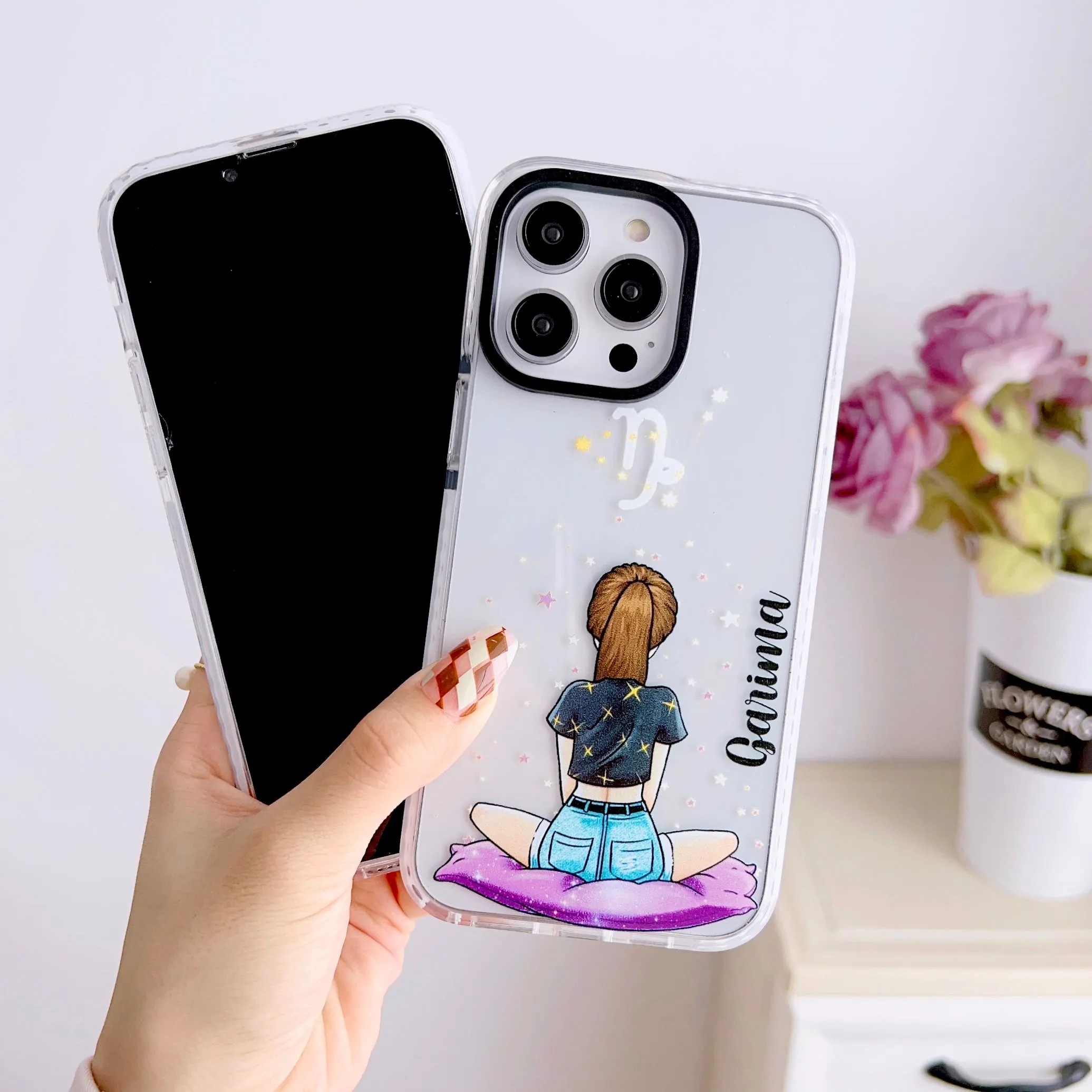 iPhone Impact Proof Customised Silicon Case ( Sun Signs )