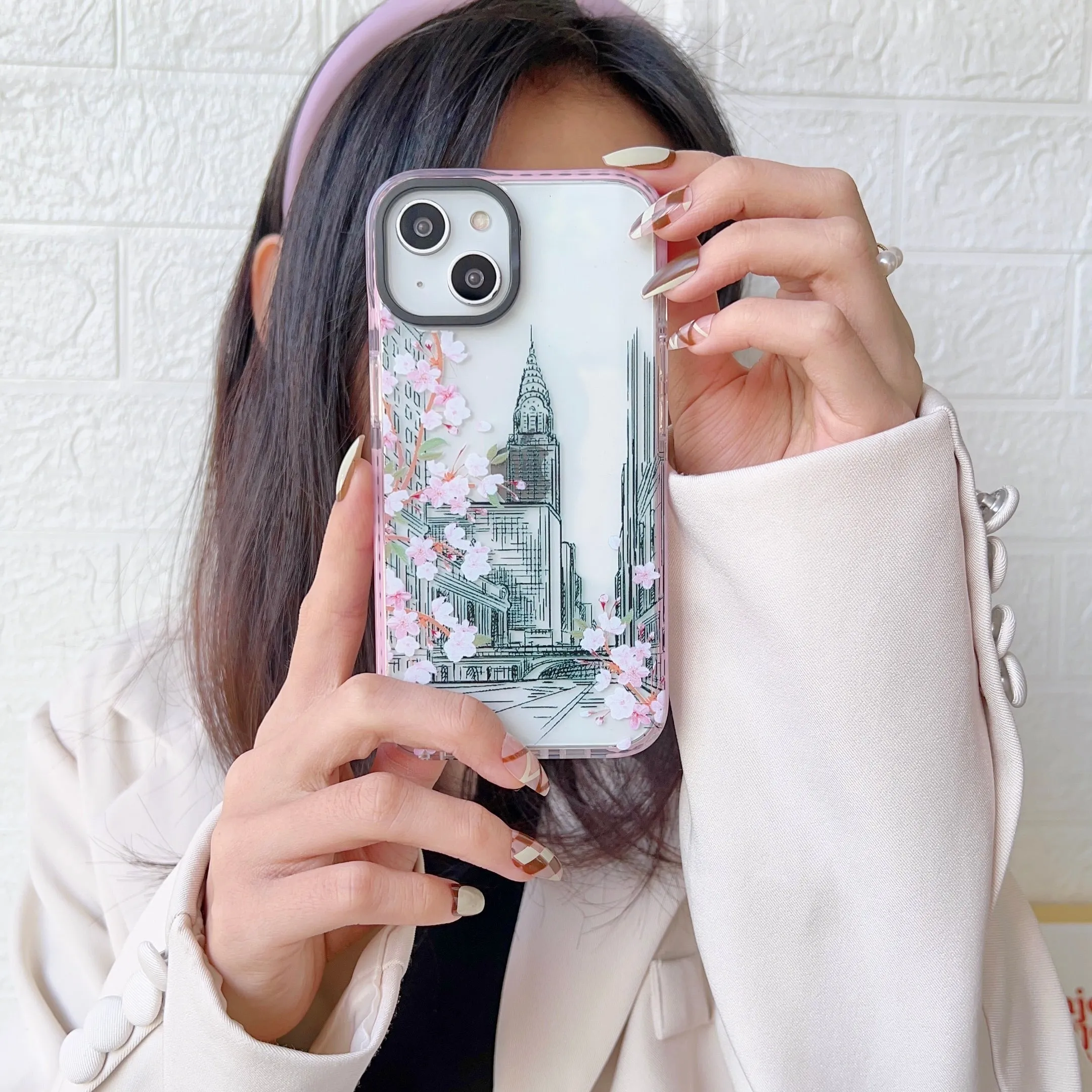 iPhone Impact Proof Silicon Case ( Paris And London Pink )