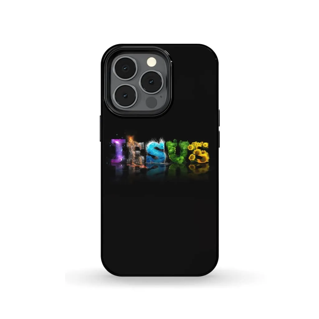 Jesus Word Phone Case - Christian Phone Cases - Inspirational Bible Scripture iPhone Cases