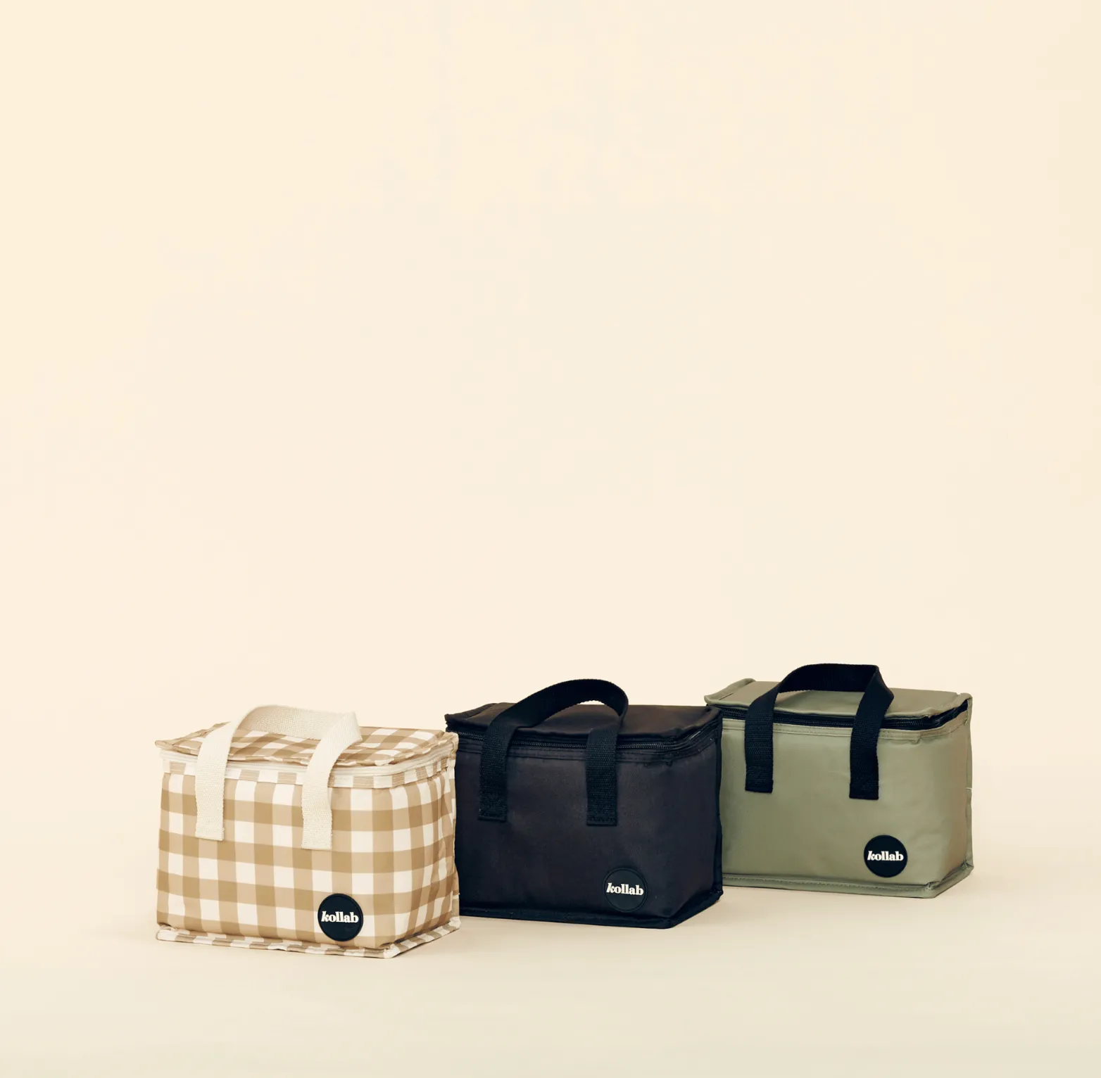 Kollab Insulated Lunch Bag - Khaki Black
