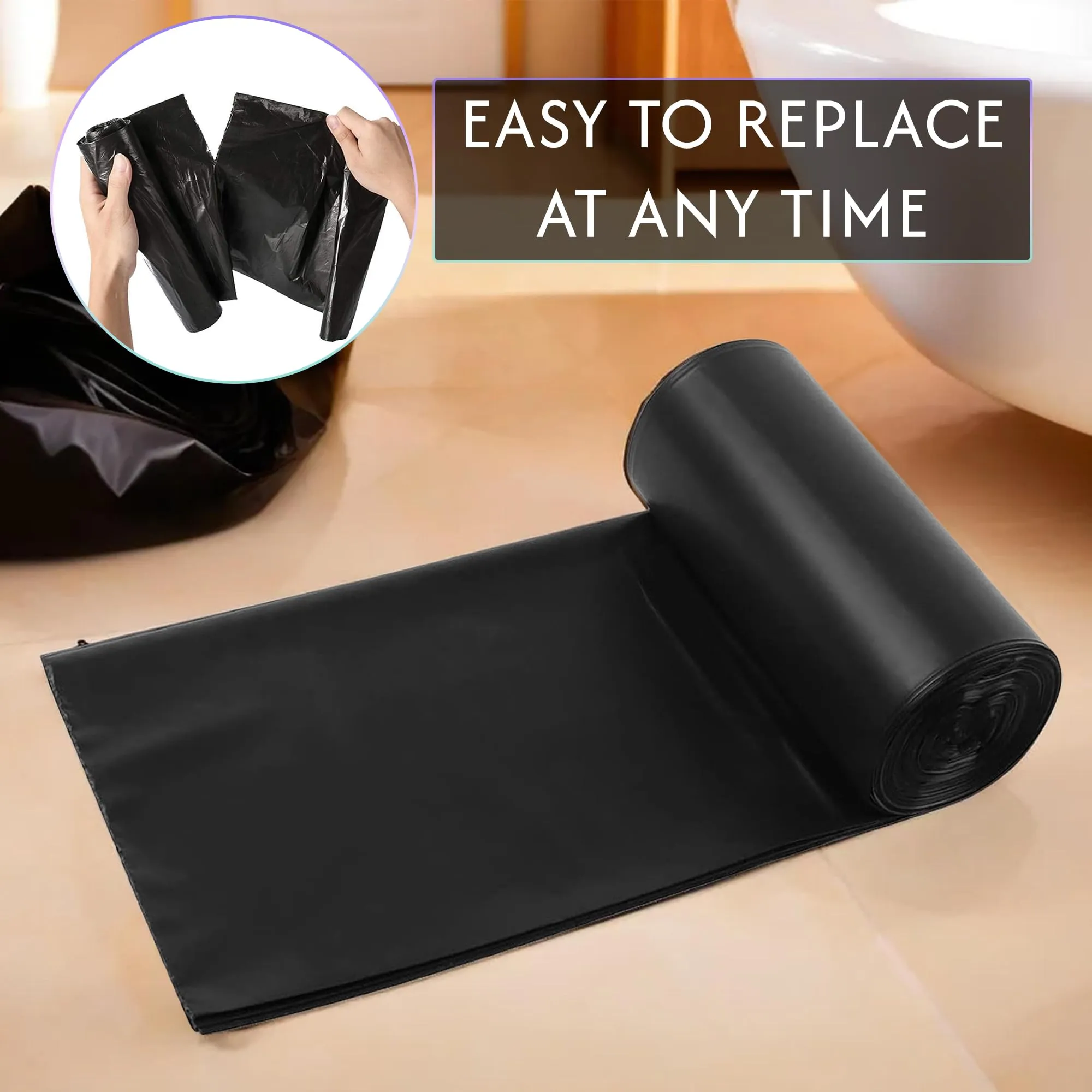 Kuber Industries (Large) Eco - Friendly Dustbin Bags - (90 Pcs) Leakproof | Odour Free | Strong Garbage Bags - For Trash And Waste - Dustbin Covers For Home And Office (30 x 24 Inches) (Black)