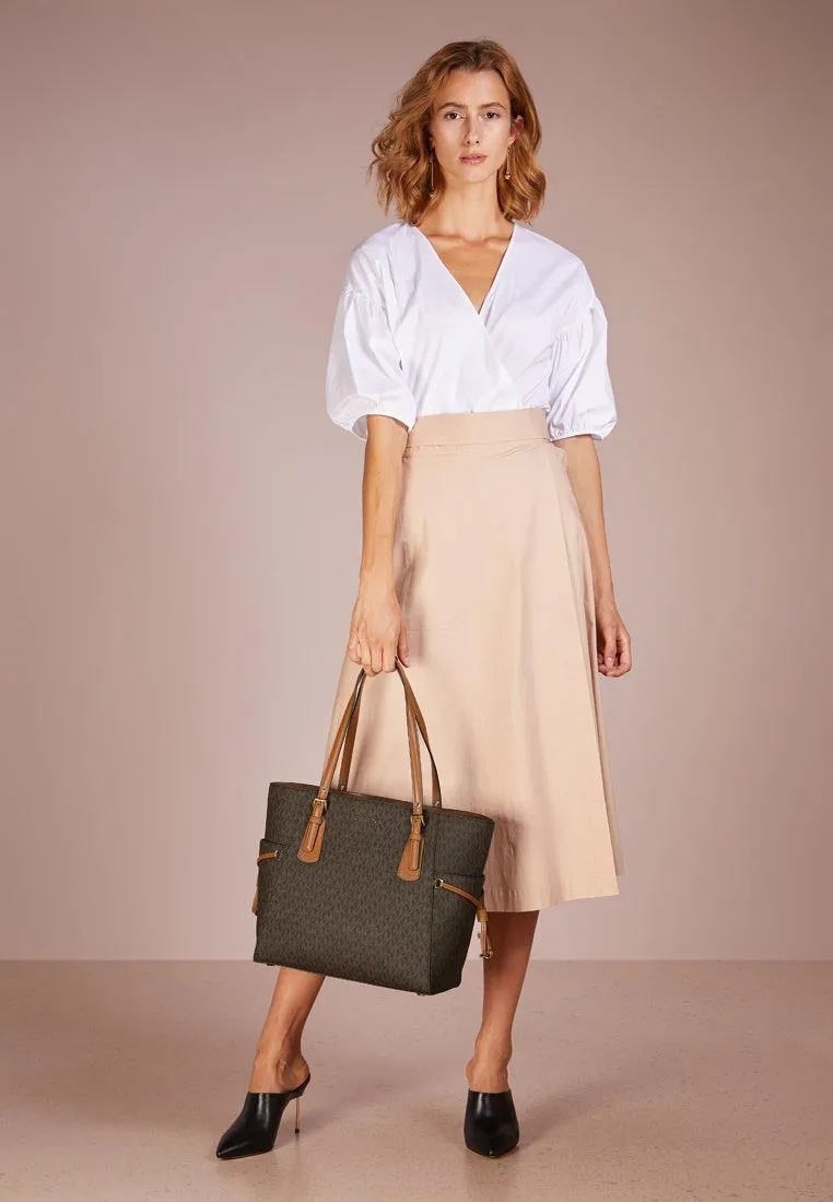 Michael Kors Voyager Signature Tote, brown