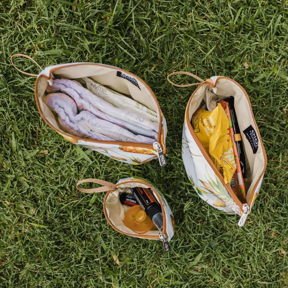 OiOi Packing Pouch Trio - Pineapple