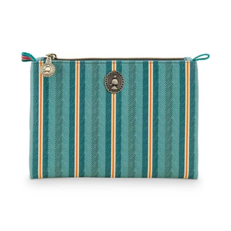 PIP Studio Jambo Flower Blurred Lines Green Flat Beauty Pouch