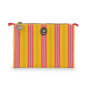 PIP Studio Jambo Flower Blurred Lines Yellow Flat Beauty Pouch