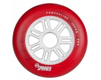 Powerslide Spinner Inline Wheels 100mm/88a - Red Each