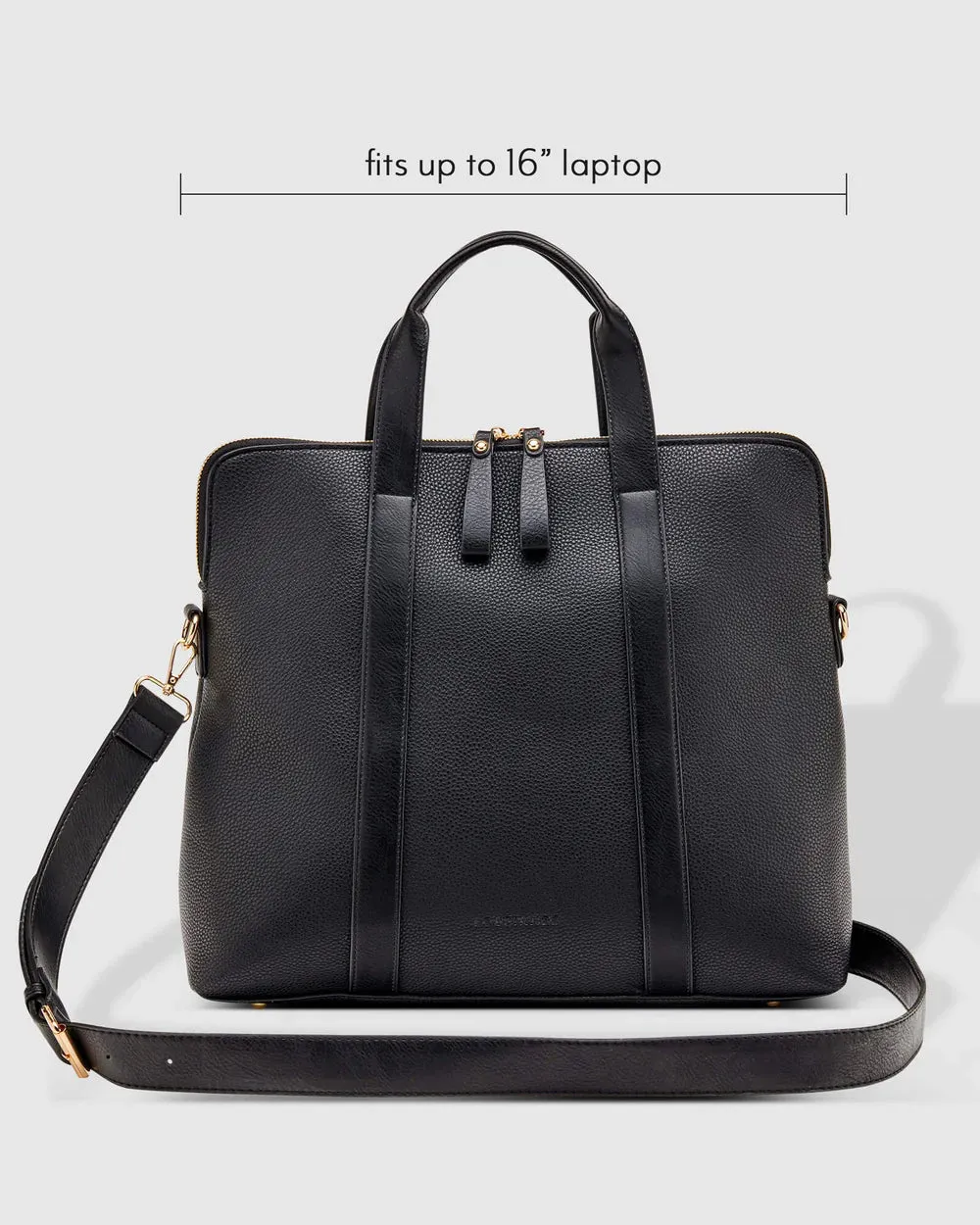 Rhodes Laptop Bag in Black & Gold by Louenhide