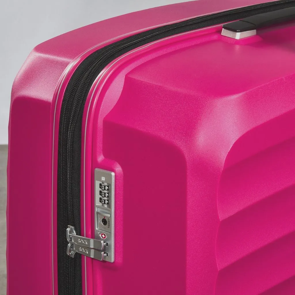 Rock Sunwave 3 Piece Set Expander Hardsided Luggage - Pink
