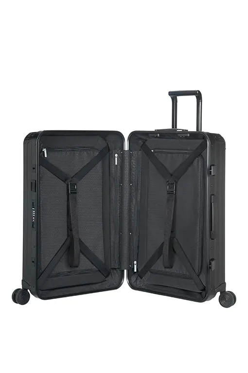Samsonite - Lite Box ALU 69cm Medium 4 Wheel Hard Suitcase - Black