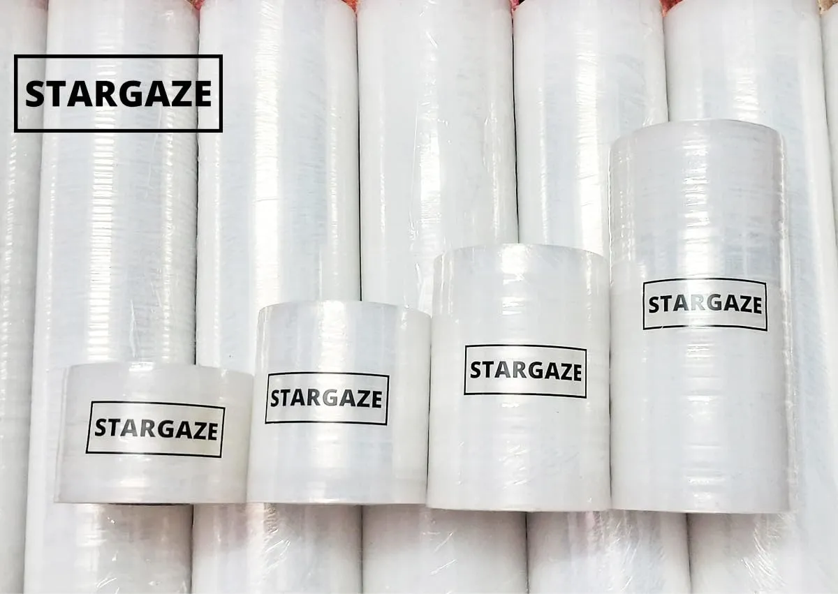 STARGAZE 12 Inch (30 Cm) X 200 Meters Large Oxo-Biodegradable Transparent Stretchable Film Wrap Roll For Packing And Multipurpose Use. 900-950 Grams In Weight. (Pack Of 1)