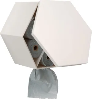 Wall-Mounted Poop Bag Dispenser with 8 Rolls of Bags