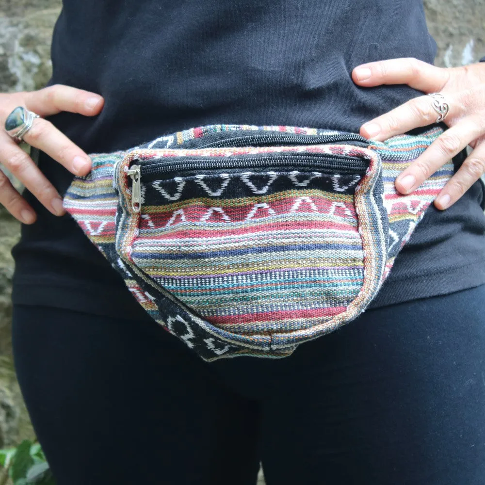 woven cotton bum bag