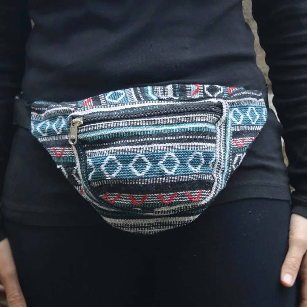 woven cotton bum bag